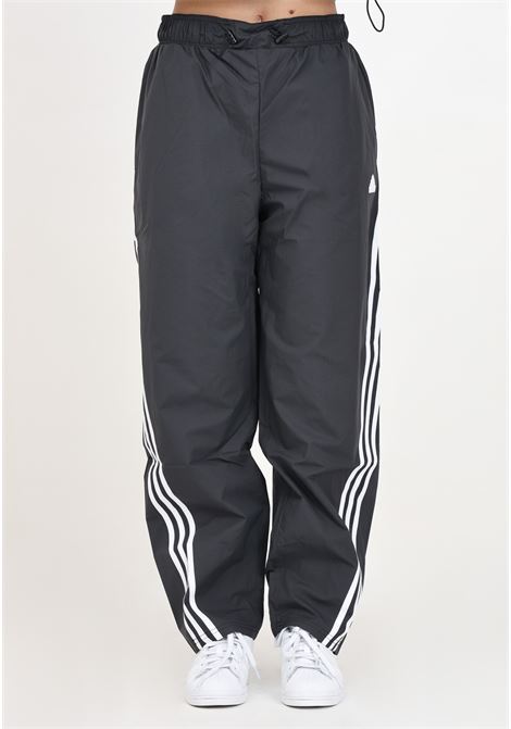 Black and white women's future icons 3 stripes woven pants ADIDAS PERFORMANCE | IP1567.